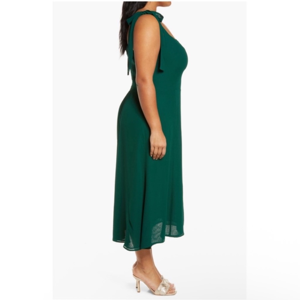 Reformation Green Twilight Dress with Slit - Picture 4 of 8